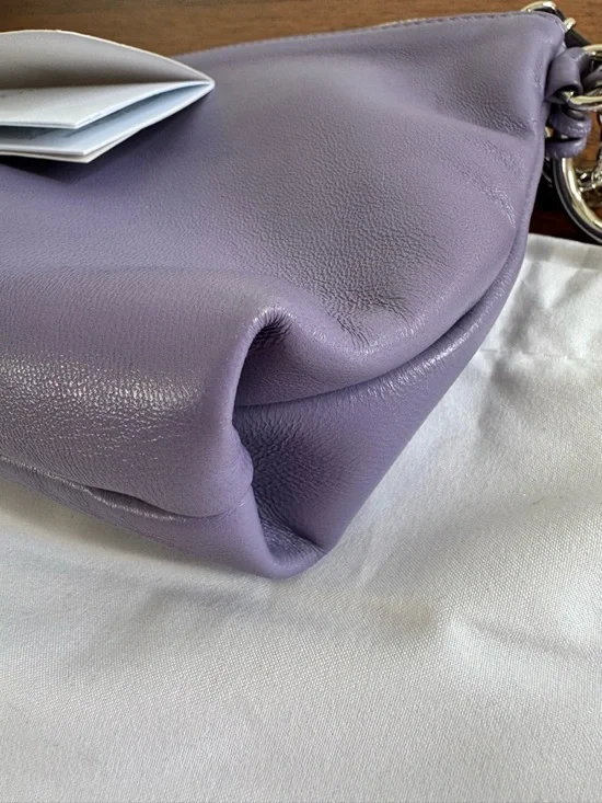 NWOT Jimmy Choo Mini Callie Tanzanite Nappa Leather Bag with Dust Bag - Picture 13 of 13